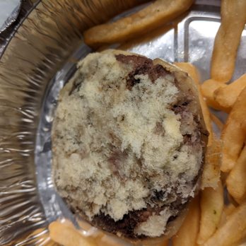Dinerbar - "chicken" burger. Does this look like chicken to you? - Diners Near Me - Rego Park, New York Dinerbar - "chicken" burger. Does this look like chicken to you? - Diners Near Me - Rego Park, New York