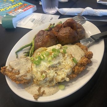 Phoebe's Diner - Chicken Fried Ribeye + side of egg - American Near Me - Austin, Texas Phoebe's Diner - Chicken Fried Ribeye + side of egg - American Near Me - Austin, Texas