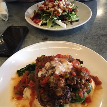 El Barrio - Meatloaf on the bottom and spicy chicken tostada on the top! - Mexican Near Me - Birmingham, Alabama