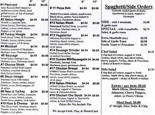 Menu photo 1 Trivelli's Hoagies Colorado Springs, CO Menu photo 1 Trivelli's Hoagies Colorado Springs, CO