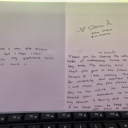 Pho Ha Noi San Jose - The thank note from one of our loyal customers. Thank you very much for your love and support
