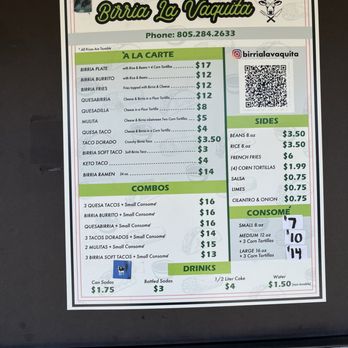 Birria La Vaquita - Menu 3/19/25 - Food Trucks Near Me - Chatsworth, California Birria La Vaquita - Menu 3/19/25 - Food Trucks Near Me - Chatsworth, California