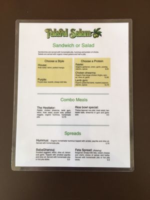 Menu photo 4 Falafel Salam Seattle, WA