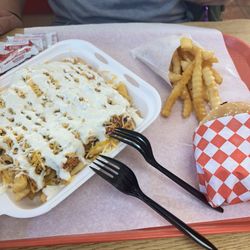Burger Stop - Large Buffalo Chicken Fries, Small Fries, Grilled Chicken Sandwich