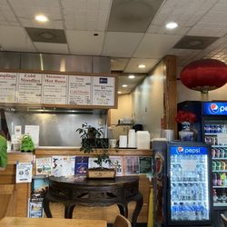 Inside the restaurant (counter area).
