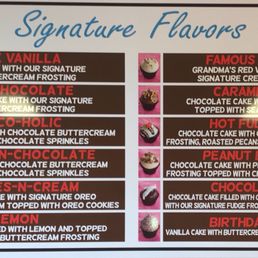All of these flavors are severed everyday but we still have the cupcakes of the day