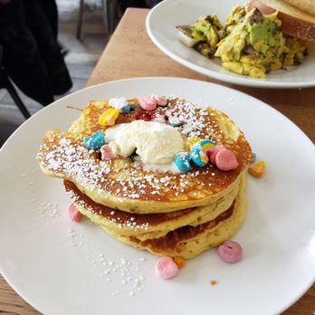 Milkweed - Lucky charms pancakes, steak and eggs scramble - New American Near Me - Boston, Massachusetts Milkweed - Lucky charms pancakes, steak and eggs scramble - New American Near Me - Boston, Massachusetts