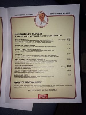 Menu photo 3 Huggin' Molly's Abbeville, AL Menu photo 3 Huggin' Molly's Abbeville, AL