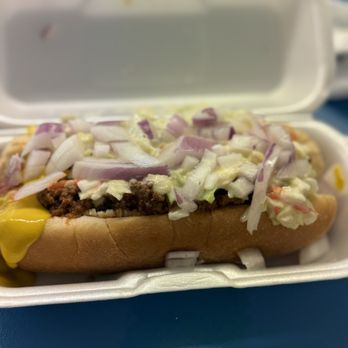 Big Bob's City Grill - Loaded hotdog with chili and cheese - American Near Me - Hillsborough, North Carolina Big Bob's City Grill - Loaded hotdog with chili and cheese - American Near Me - Hillsborough, North Carolina