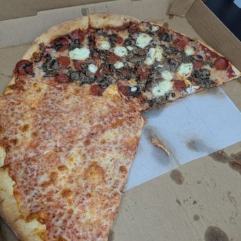 Brooklyn's Finest Pizza - Half Cheese / Half pepperoni mushroom, and cream cheese - Pizza Near Me - Denver, Colorado Brooklyn's Finest Pizza - Half Cheese / Half pepperoni mushroom, and cream cheese - Pizza Near Me - Denver, Colorado