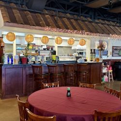 Mandarin Grill & Sushi Bar - Interior.  Decor, seating, and sushi bar.