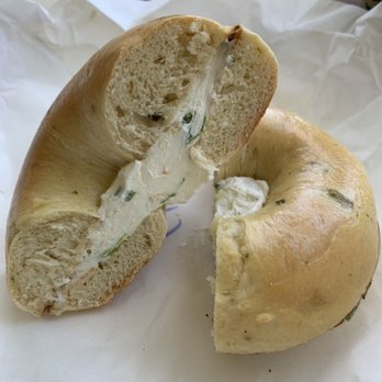 I Love Bagels - Cheddar jalapeño bagel with scallion schmear - Bagels Near Me - Dana Point, California