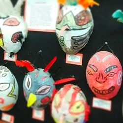 Quinault Tribal Museum - Northwest Coast masks representing spirits, man and animals.