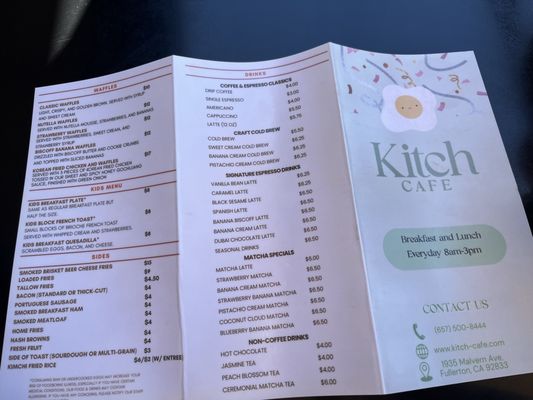 Menu photo 1 Kitch Cafe Fullerton, CA