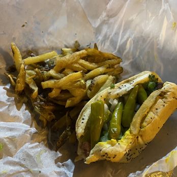Al's Beef - Hot Dog With Fries Sandwich - Sandwiches Near Me - Chicago, Illinois Al's Beef - Hot Dog With Fries Sandwich - Sandwiches Near Me - Chicago, Illinois