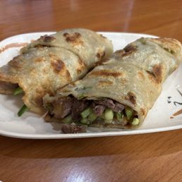 Marinated Beef Pancake Roll