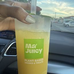 SugarCane Juice With Kumquat. (I stopped drinking after two zips)
