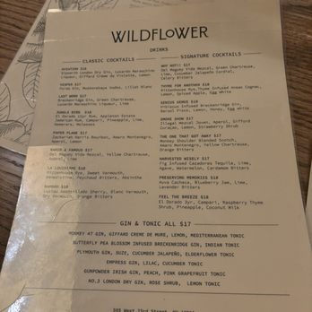 Wildflower - Drink menu - Cocktail Bars Near Me - New York, New York Wildflower - Drink menu - Cocktail Bars Near Me - New York, New York