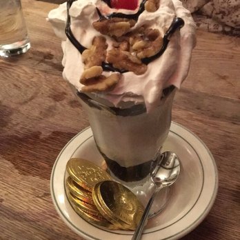 Peter Luger - Luger's Special "Holy Cow" Hot Fudge Sundae - Steakhouses Near Me - Brooklyn, New York