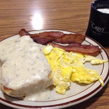 Capri Restaurant - Biscuits and gravy special with scrambled eggs - Breakfast & Brunch Near Me - Boise, Idaho