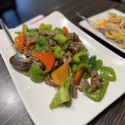 Beef with peppers