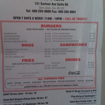Five Guys - Menu - Fast Food Near Me - San Jose, California Five Guys - Menu - Fast Food Near Me - San Jose, California