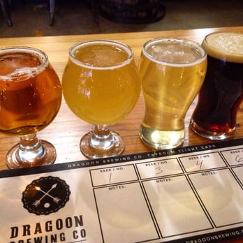 Dragoon Brewing - Beer flight - Breweries Near Me - Tucson, Arizona