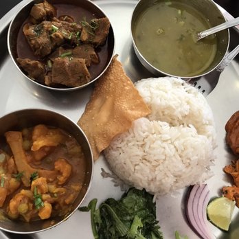 Laliguras Bistro - Goat thali $9 - Himalayan/Nepalese Near Me - Jackson Heights, New York