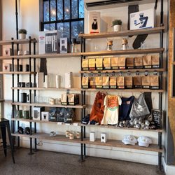 Merch and coffee