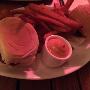 Traif - Short ribs sliders with sweet potato fries and paprika aioli - New American Near Me - Brooklyn, New York Traif - Short ribs sliders with sweet potato fries and paprika aioli - New American Near Me - Brooklyn, New York