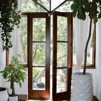 Cooper Doors - Natural Fir shaker patio doors for this beautiful sunroom. - Door Sales/Installation Near Me Cooper Doors - Natural Fir shaker patio doors for this beautiful sunroom. - Door Sales/Installation Near Me