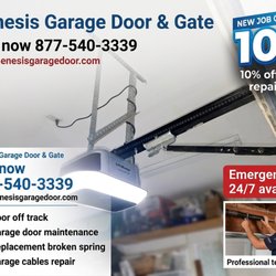 Genesis Garage Door & Gate - Call now 877-540-3339  www.genesisgaragedoor.com  #gaterepair #gateopenerinstallation #garagetorsionspring #brokentorsionspring #garagedoor