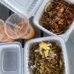 thai tea, crab fried rice, pad thai thai tea, crab fried rice, pad thai