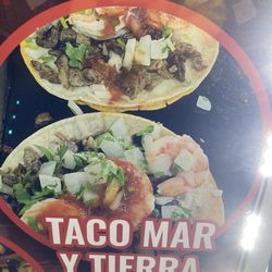 Tacos La Bonita - Sample the land and sea taco !
