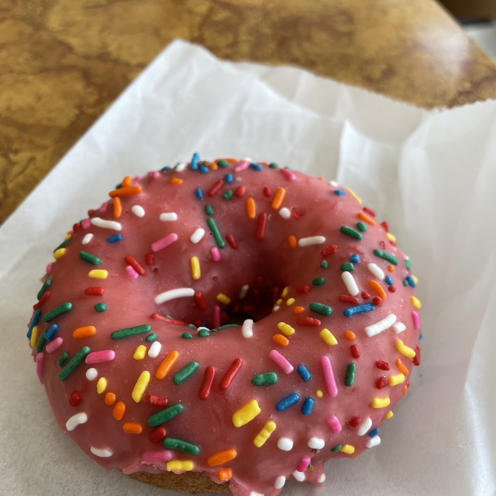Sprinkled Pink Donut (TikTok: @justandyvu)