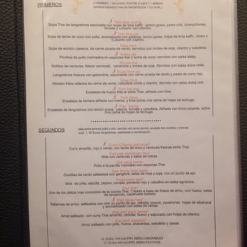 Thai Manohra - Menu mediodia - Thai Near Me - Barcelona, B Thai Manohra - Menu mediodia - Thai Near Me - Barcelona, B