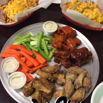 Crazy Hot Wings - The 30 piece deal with lemon pepper, hot, spicy BBQ, and garlic Parmesan! Comes with fries - Salad Near Me - Tujunga, California Crazy Hot Wings - The 30 piece deal with lemon pepper, hot, spicy BBQ, and garlic Parmesan! Comes with fries - Salad Near Me - Tujunga, California