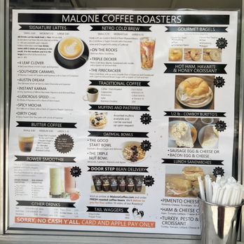 Malone Specialty Coffee - Menu - Coffee & Tea Near Me - Austin, Texas