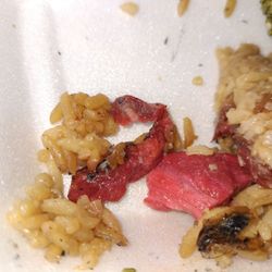 Asian Garden - You can see the Cockroach was cooked just chilling in the rice
