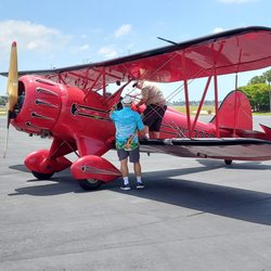 Florida Biplane Rides - My dad sitting ready to go