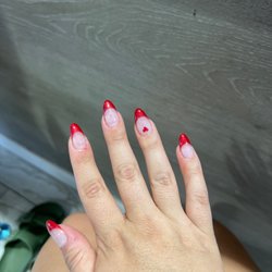 Loft Nail Studio - Gel acrylics with red french tip