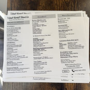 Great Harvest Bread - March Menu (3/25/25) - Bakeries Near Me - Columbia, Maryland Great Harvest Bread - March Menu (3/25/25) - Bakeries Near Me - Columbia, Maryland