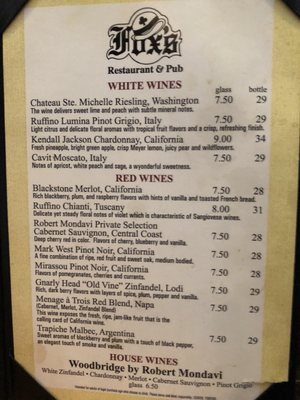 Menu photo 2 Fox's - Beverly Chicago, IL