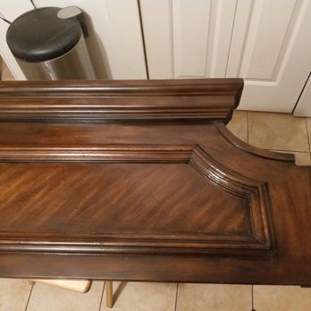 Unique Customization & Repair - Finished repair of shattered corner on headboard - Furniture Repair Near Me Unique Customization & Repair - Finished repair of shattered corner on headboard - Furniture Repair Near Me