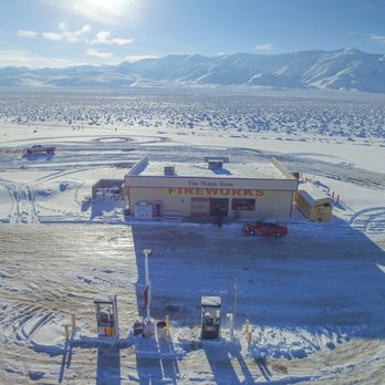 Nixon Store - a view of a gas station in the snow - Grocery Near Me - Nixon, Nevada