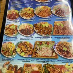 Isla Del Mar - Restaurant menu