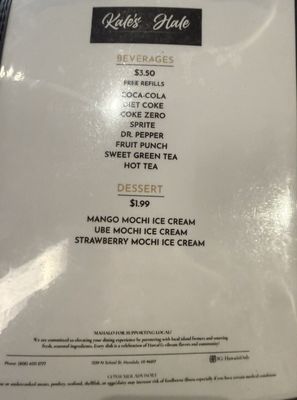 Menu photo 3 Kale’s Hale Honolulu, HI