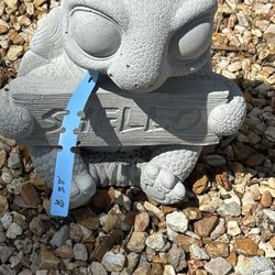 Concrete yard art.