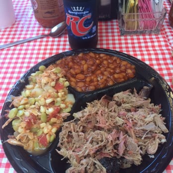 High Cotton BBQ - Pulled pork with Brunswick stew & baked beans. AMAZING. Plus an ice cold RC Cola to wash it down. - Barbeque Near Me - Kitty Hawk, North Carolina