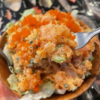 Sushi Miyagi - Crispy spicy salmon salad - Sushi Bars Near Me - Houston, Texas Sushi Miyagi - Crispy spicy salmon salad - Sushi Bars Near Me - Houston, Texas